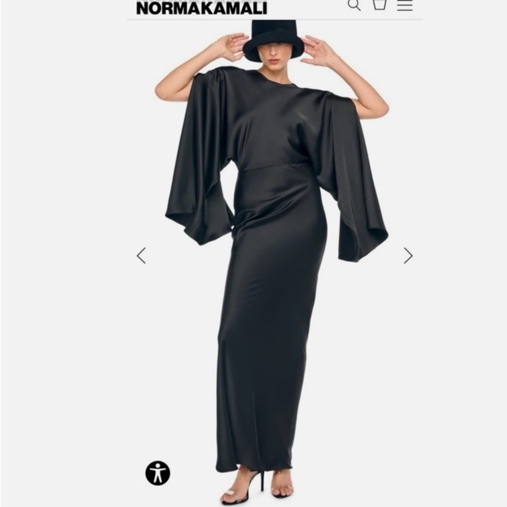 Norma Kamali Black Obie Sleeve Dress NWT size XL